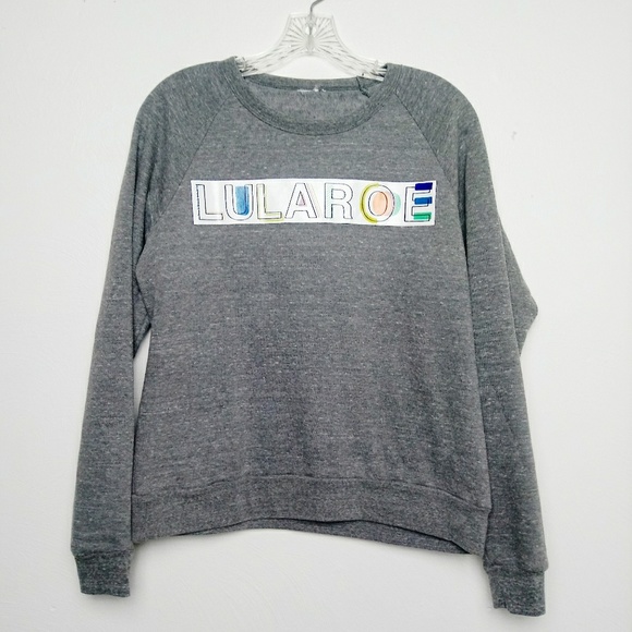 LuLaRoe Tops - Lularoe Rainbow Graphic Logo Sweatshirt Fleece L LuLaRoe Tops - Lularoe Rainbow Graphic Logo Sweatshirt Fleece L